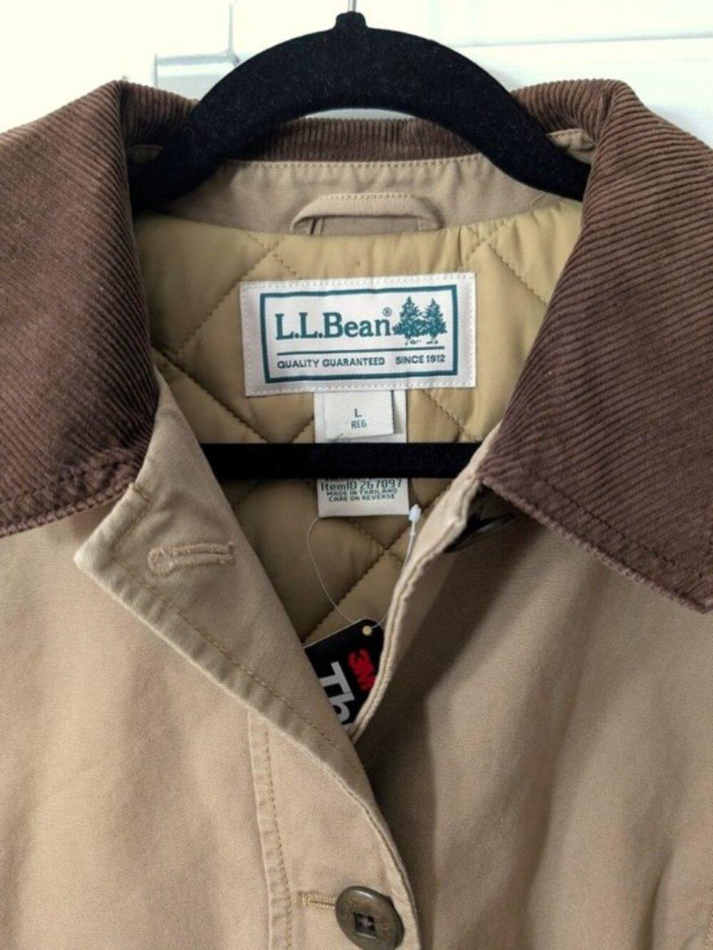 L.L. Bean Women's Adirondack Barn Coat Tan Size L - Picture 4 of 9
